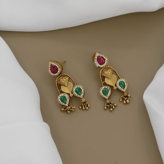 Brass High Gold-Tone Antique Necklace Set