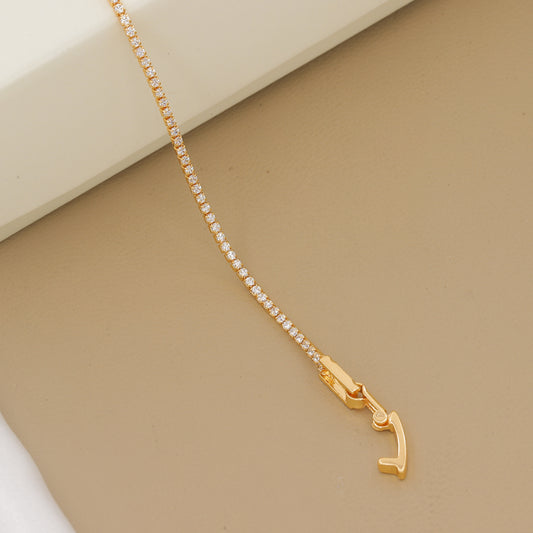 Thin Gold Plated CZ Tennis Bracelet