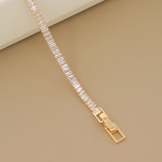 Western Style 18k Polished Tennis Bracelet