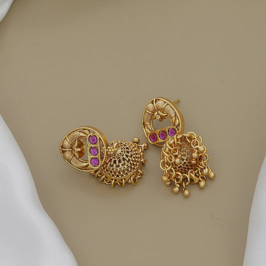 Antique Wedding Necklace with Jhumka Earrings