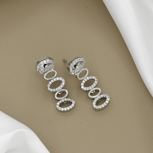 Dazzling Oval Zirconia Necklace and Earring Set