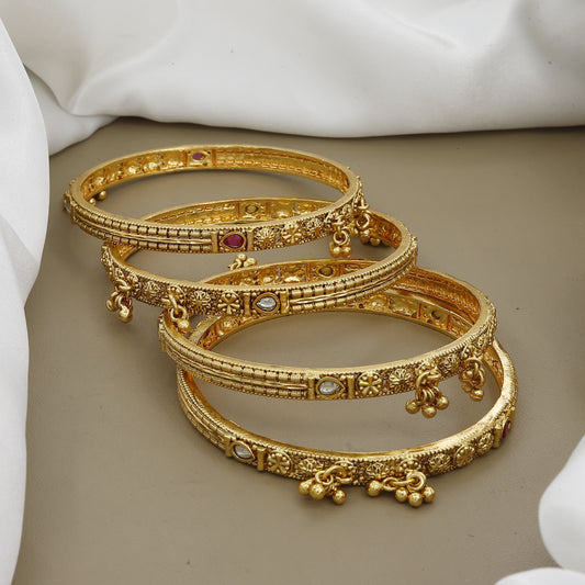 Classic Antique Set of 4 Bangles with a Modern Look