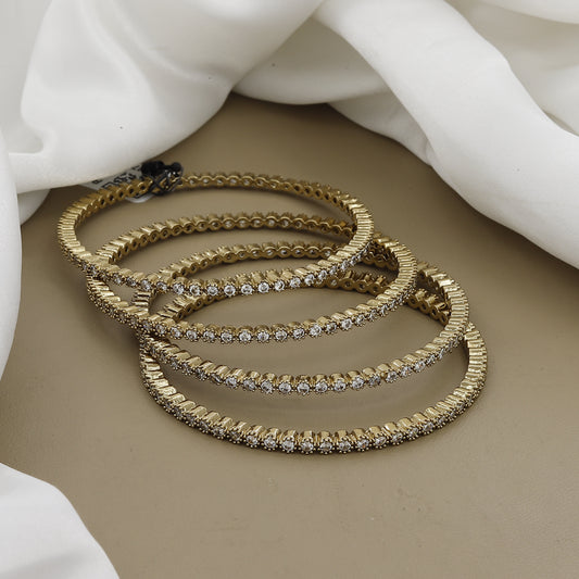 Mehndi Polish Eternity Traditional Mehndi Set of 4 Diamond Bangles