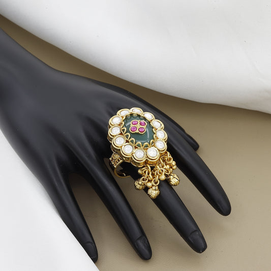 Heritage Antique Floral Design Free Size Ring
