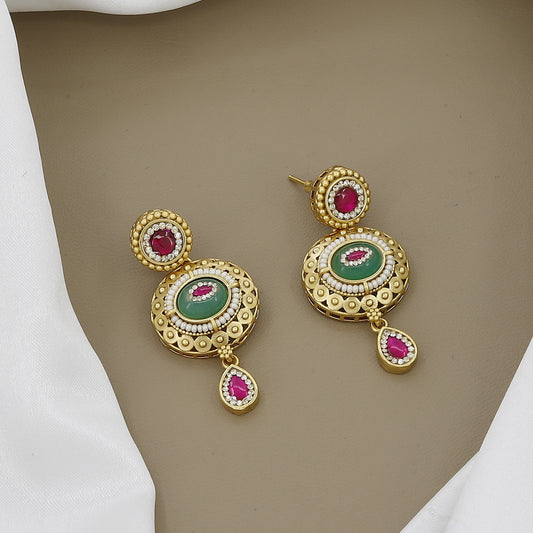 Vintage Style Kundan & Stone Necklace Set