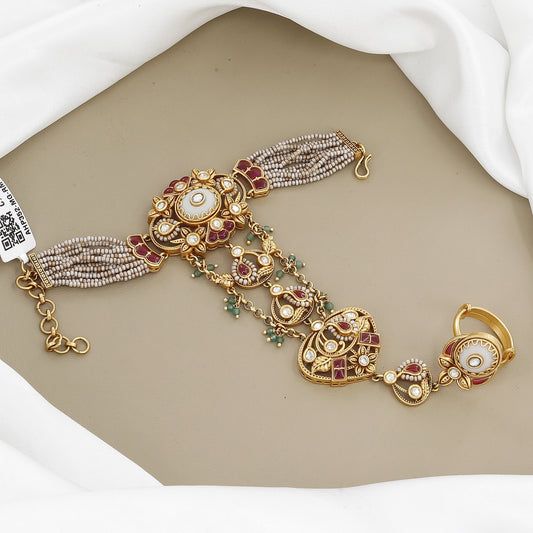 Vintage Hand Harness & Indian Royal Jewelry Heirloom Hathpanja