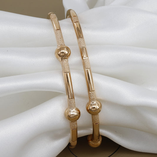 Rose Polished Set Of 2 Kada Bangles for Daily Wear