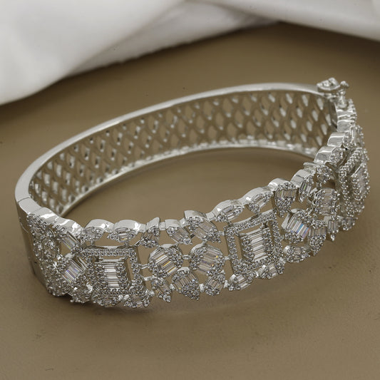 Exotic Multi-Shaped CZ Pave Statement Diamond Kada