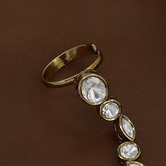 Mehndi Polished Authentic Polki & Kundan Hath Panja