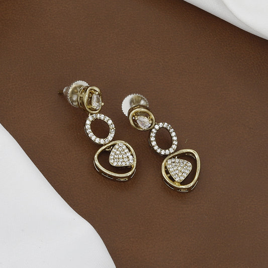 Mehndi Polish Modern Diamond Look Necklace & Earring Set