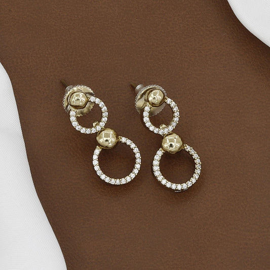 Mehndi Polished Modern Pave Circle & Ball Necklace Set