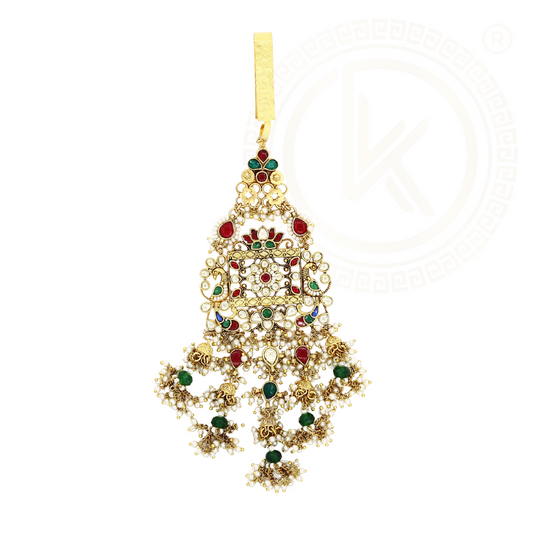 Bridal Gold Plated Kamarbandh with Kundan & Pearl Embellishments