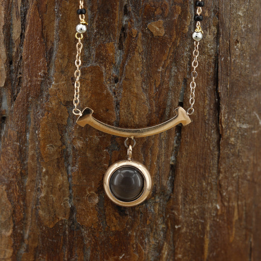 Circle Pendent Gold Plated Daily Wear Mangalsutra