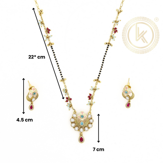 Eternal Bloom Mangalsutra Necklace Set