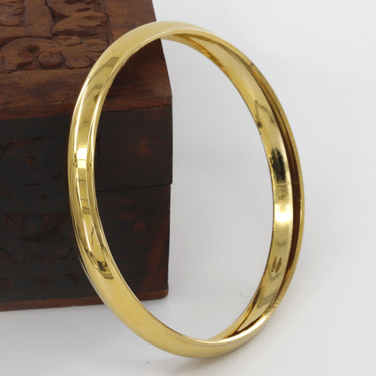Gold Polished Sterling (10mm) Panjabi Kada(23gm)