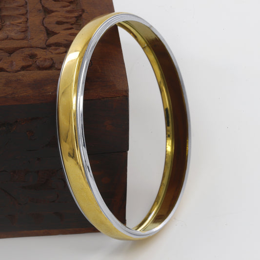 Golden Silver Mix Polished Starling (10mm) Panjabi Kada(22gm)