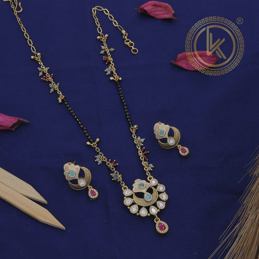 Eternal Bloom Mangalsutra Necklace Set