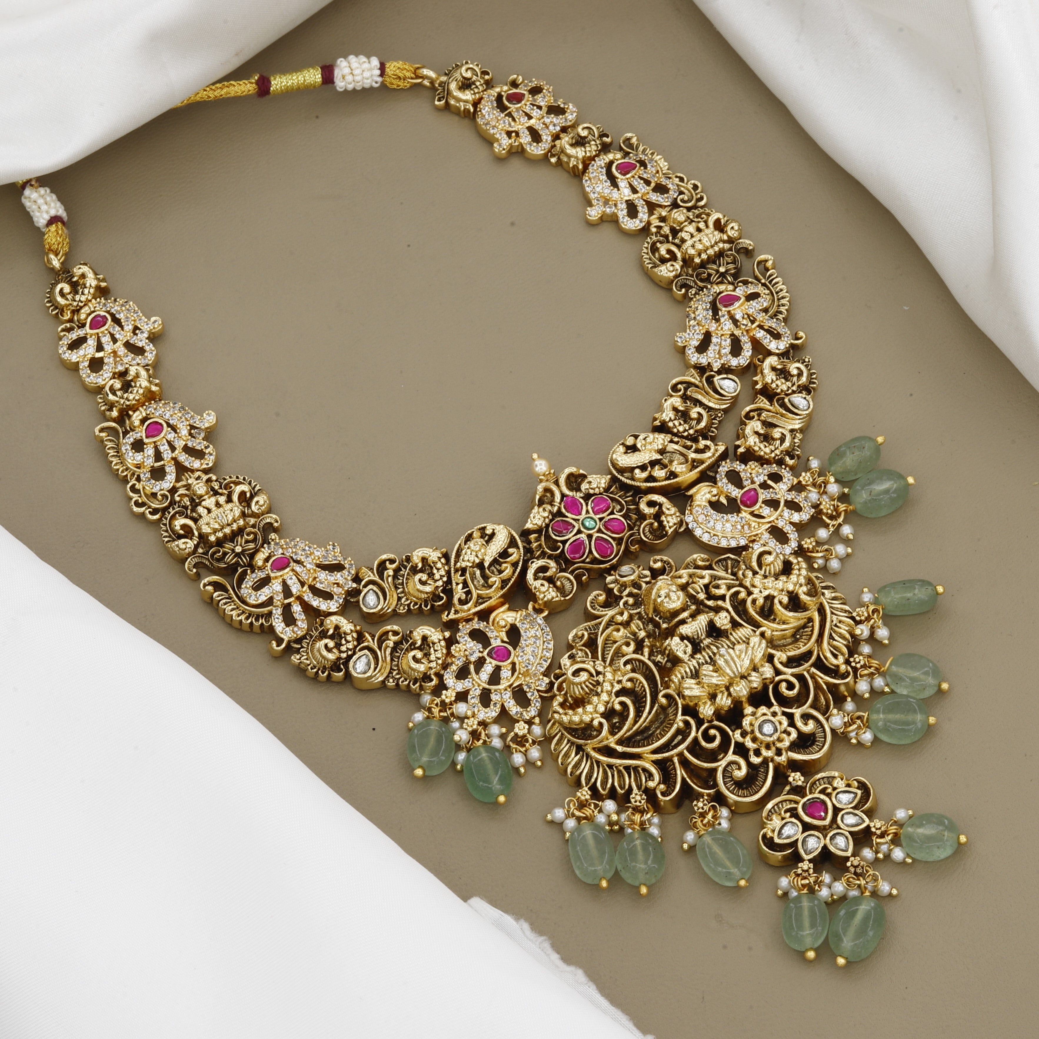 Traditional South Indian Lakshmi Full Set  Bridal Jewelry