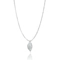 Imported Silvertone Leaf Design Pendent With Chain