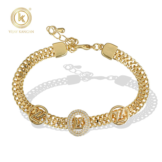 Lv Goldpolished Office Wear Daily Bracelet