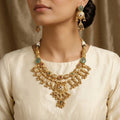 Traditional Gold Festive Necklace Set with Ghungroo Drops