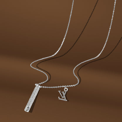 LV Imported Silverpolished Sterling Pendent Chain