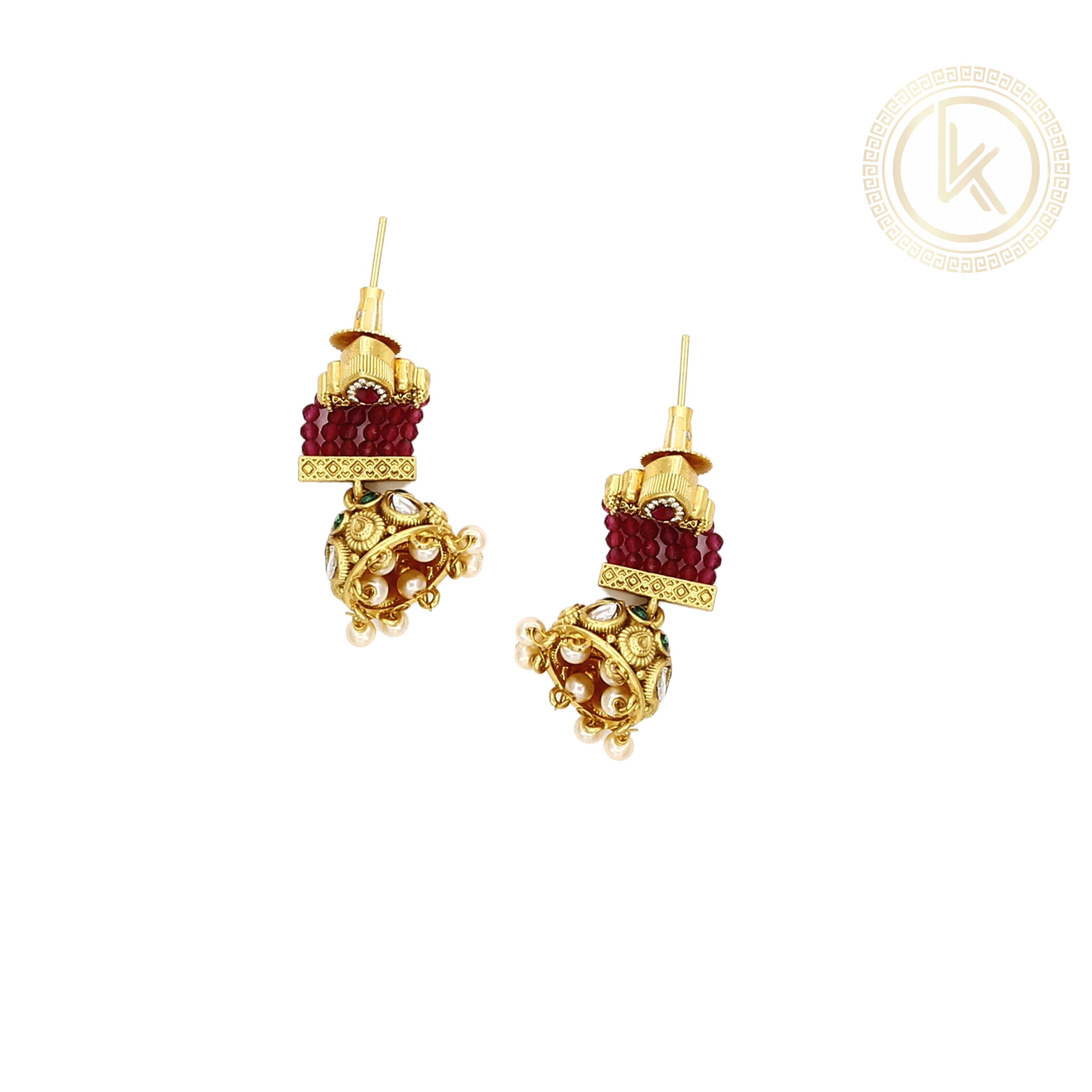 Regal Kundan Mini Pearl Pendant Set