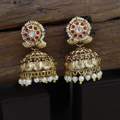 Antique Big Wedding Wear Jumkha Earrings