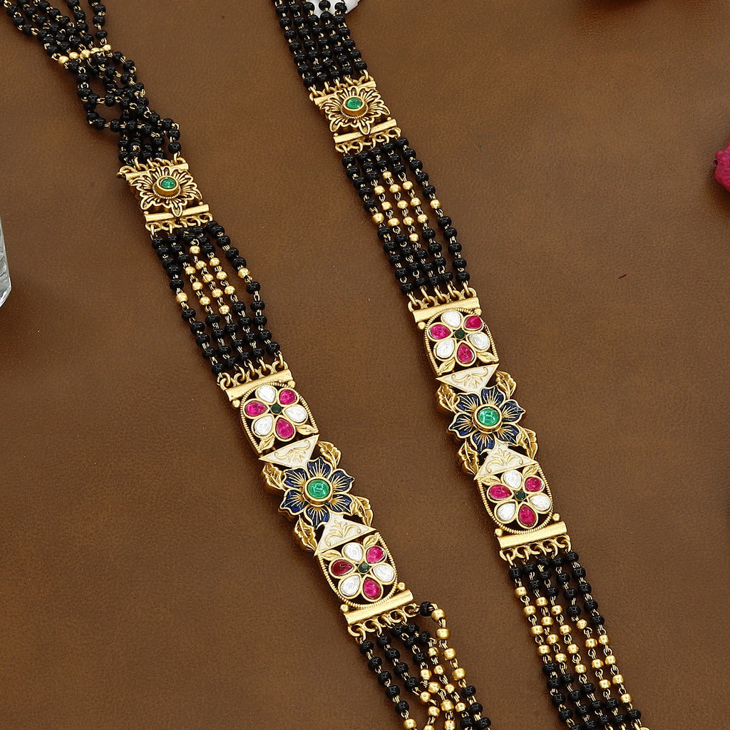 Traditional Black Beads Mangalsutra Set