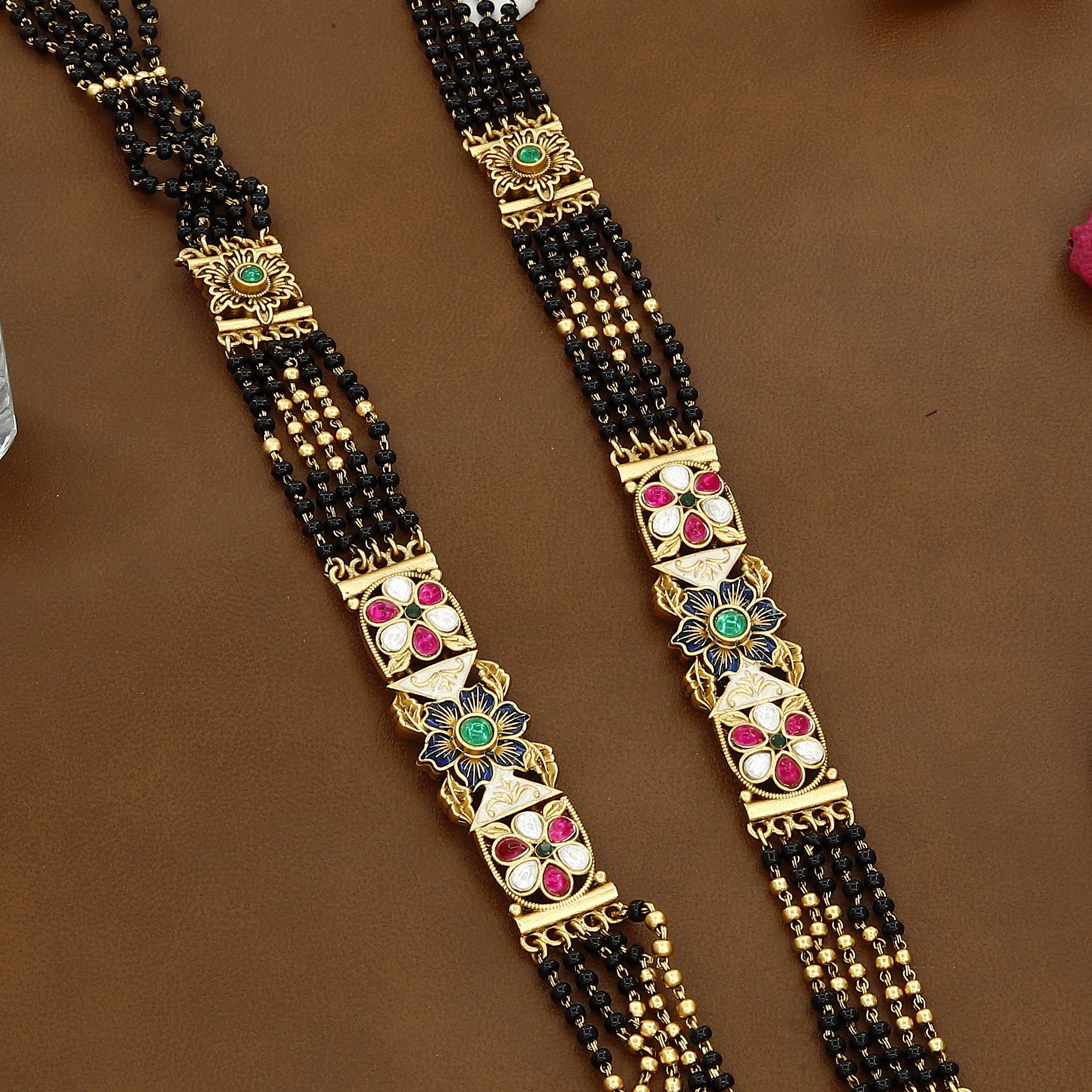 Traditional Black Beads Mangalsutra Set