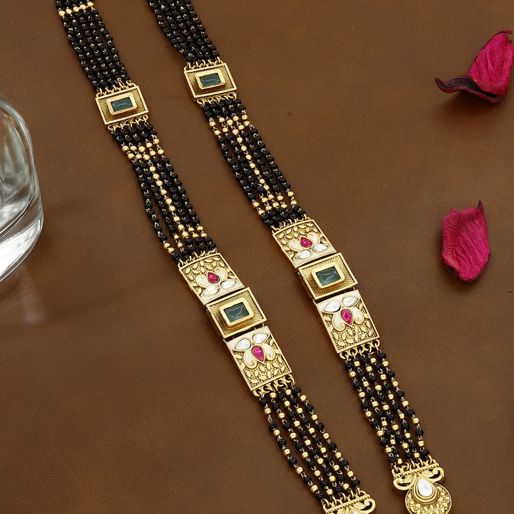 Gold-Plated Mangalsutra Set with Intricate Detailing