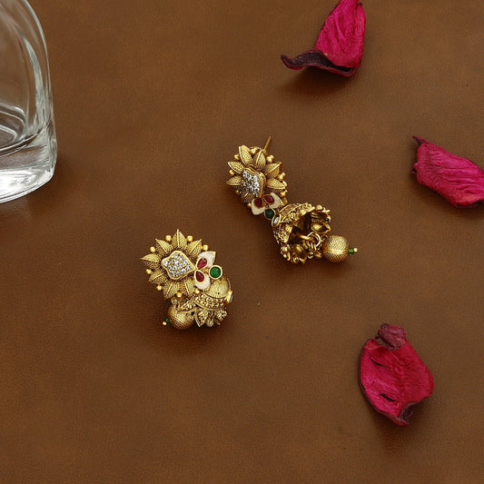 Freemen Mor Rajwadi Mangalsutra with Earrings for Women