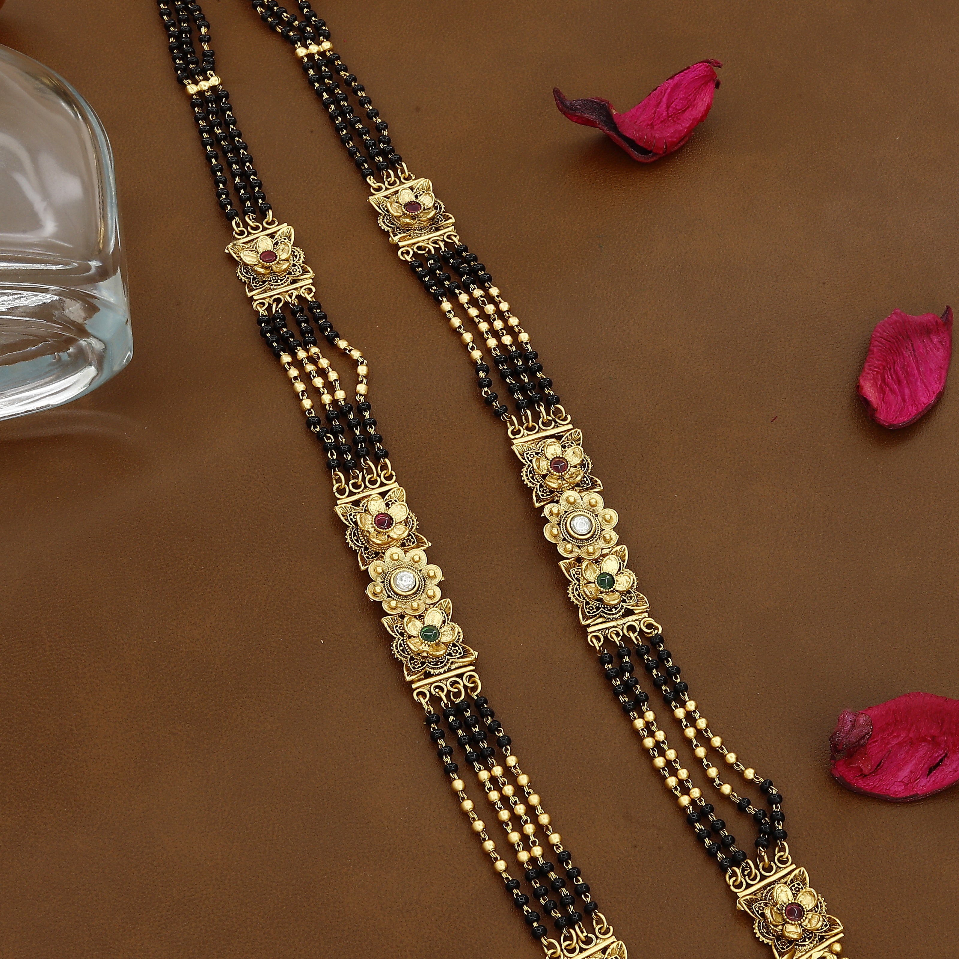 Auspicious Peacock Design Gold Mangalsutra Set