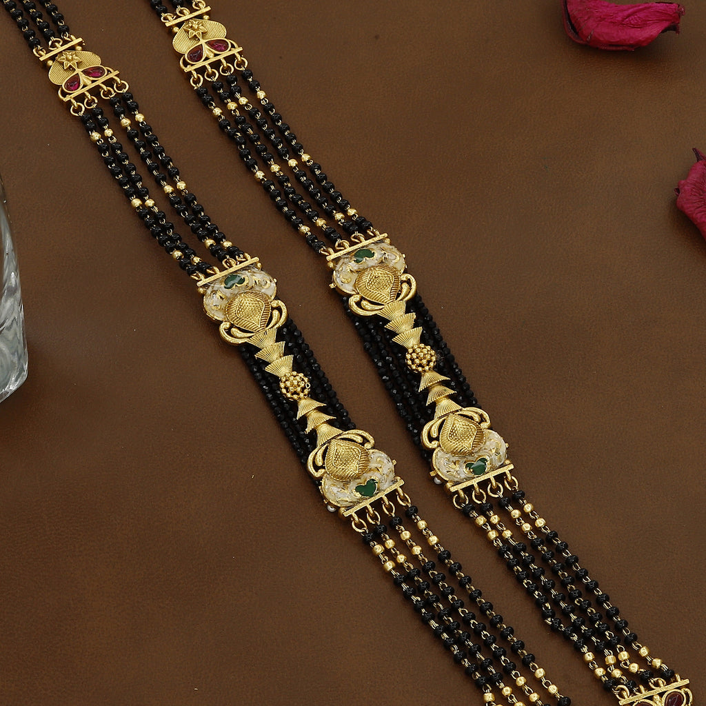 Exquisite Rajwadi Gold Mangalsutra Set