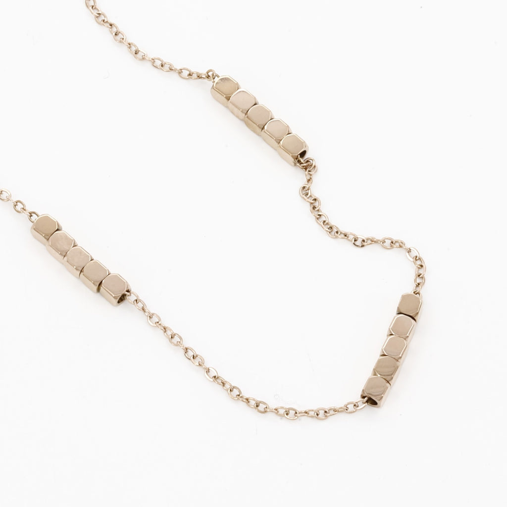 Everyday Minimalist Rose Gold Beaded Necklace