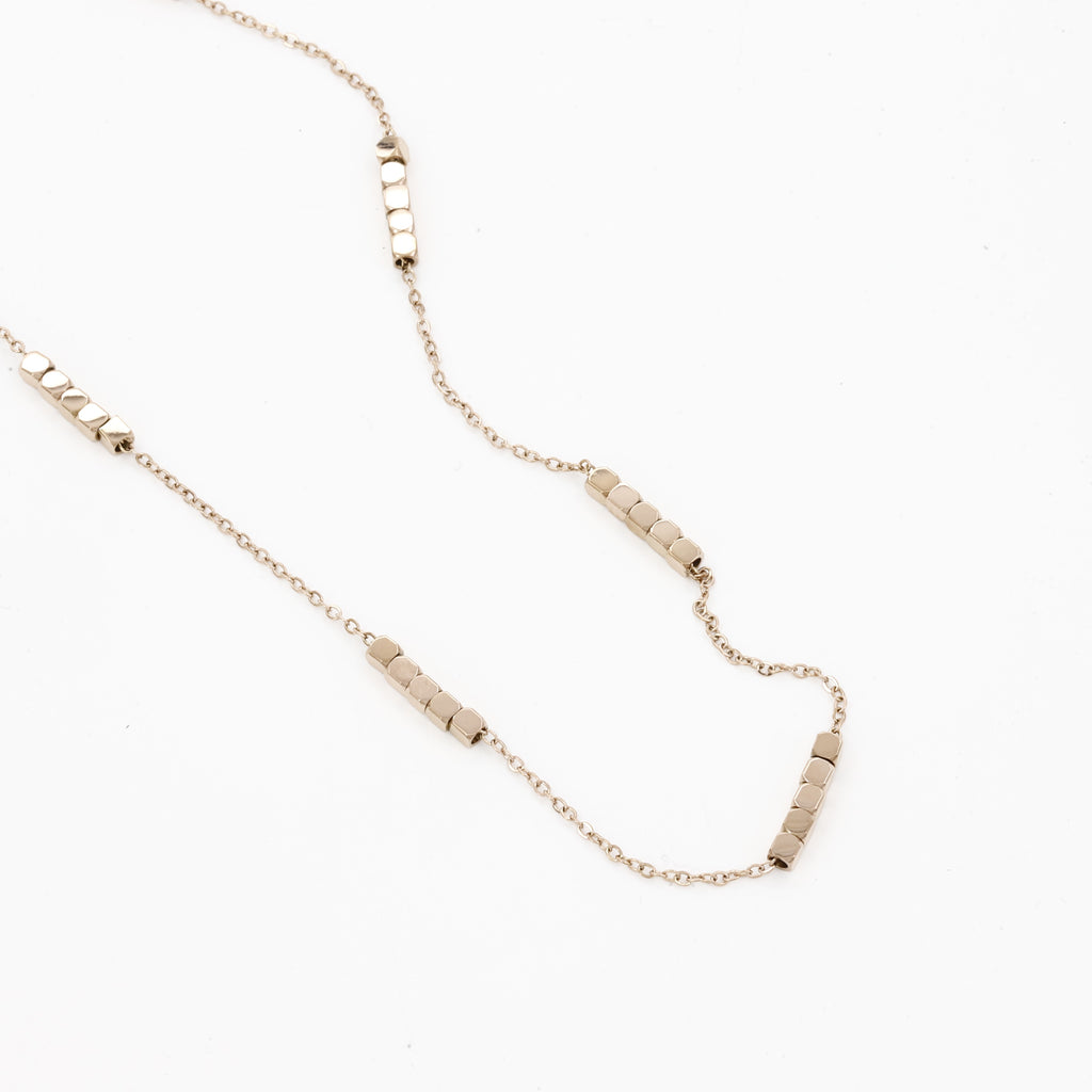 Everyday Minimalist Rose Gold Beaded Necklace