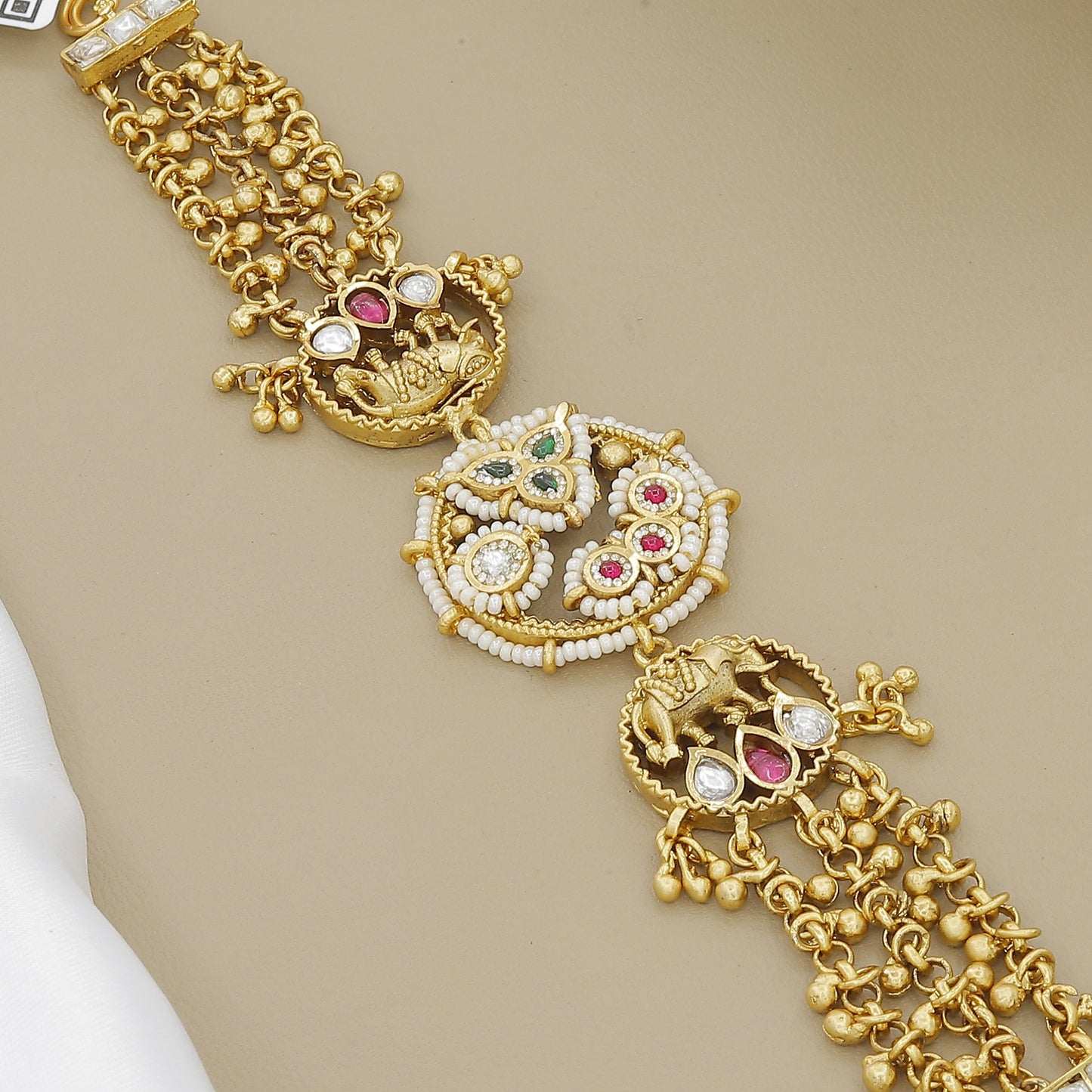 Antique Gold Plated Peacock Bracelet