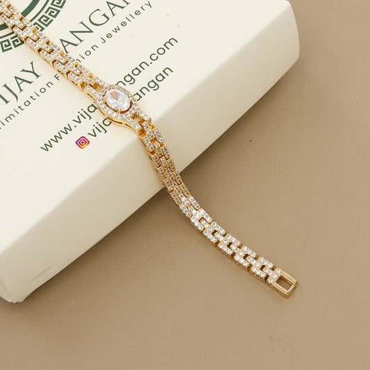The Classic Oval Center Stone Bracelet