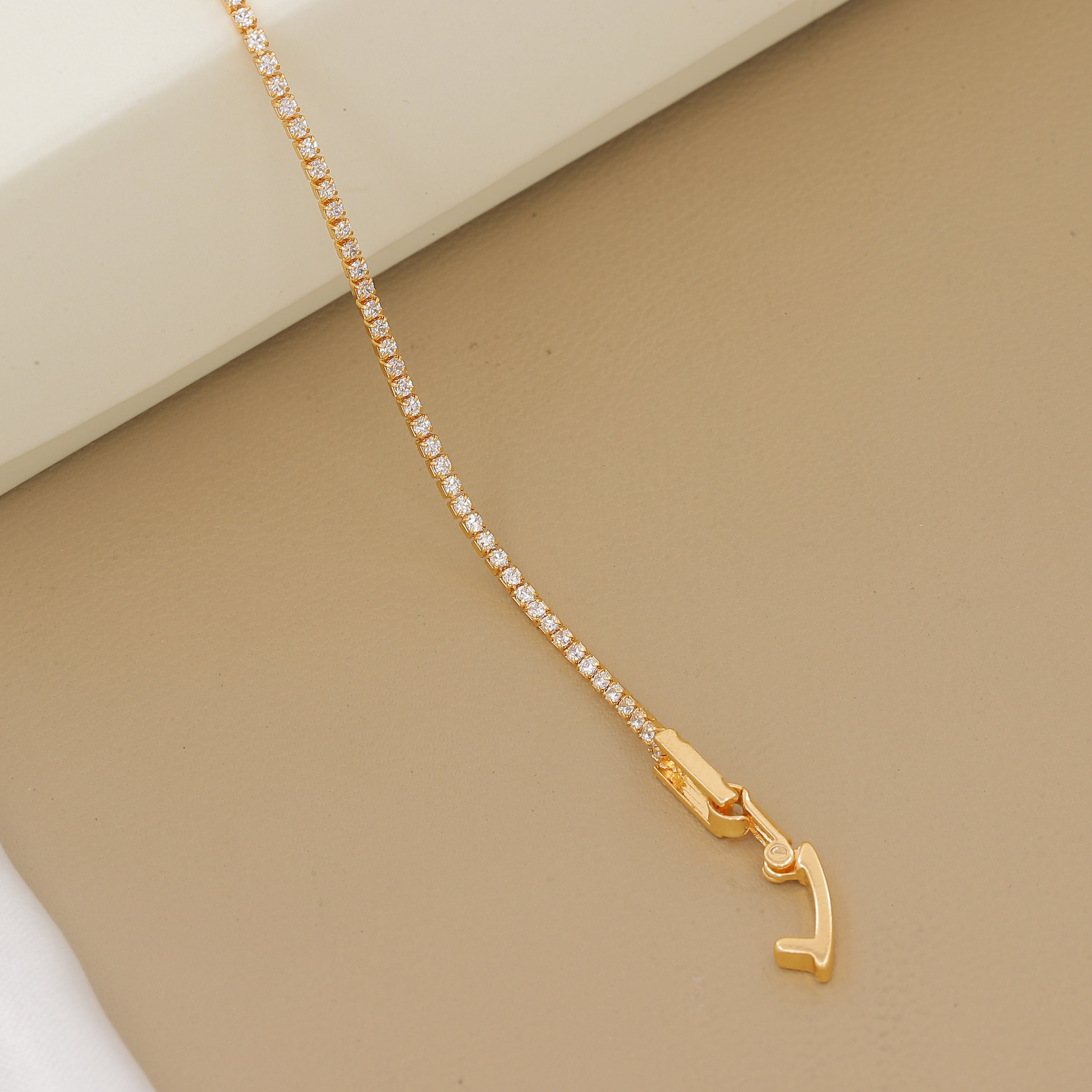 Thin Gold Plated CZ Tennis Bracelet