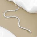 Silver Plated Square-Cut CZ Tennis Bracelet