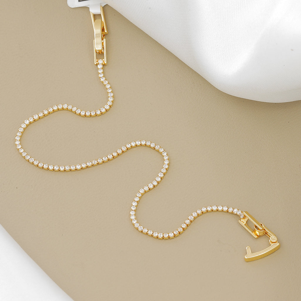 Thin Gold Plated CZ Tennis Bracelet