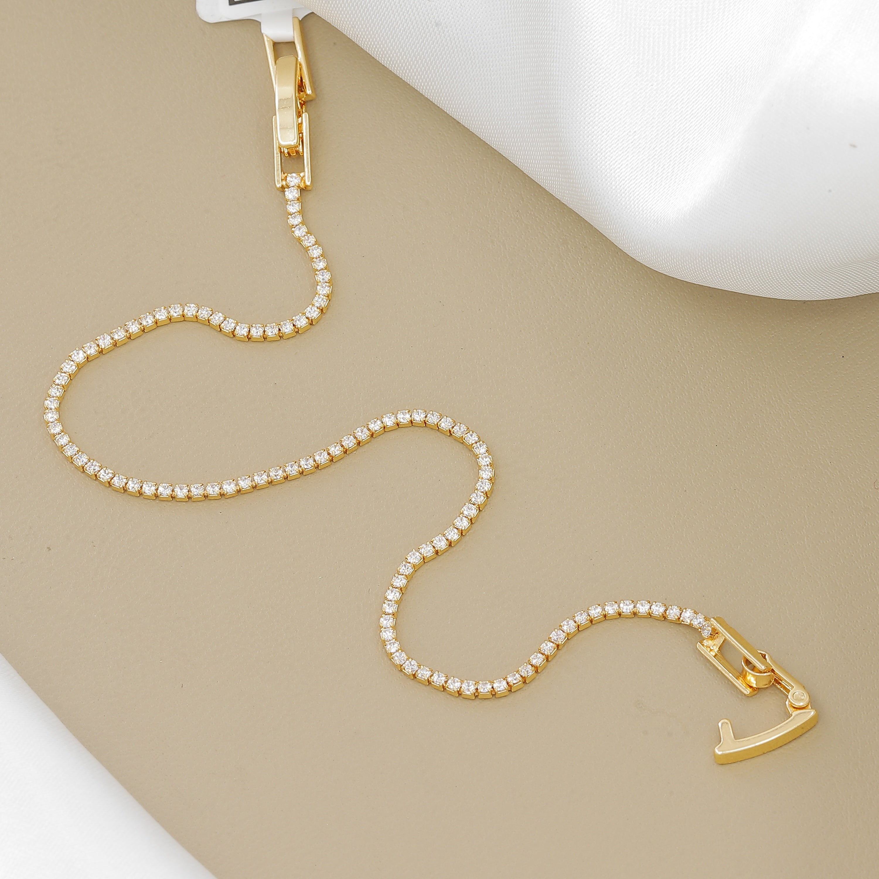 Thin Gold Plated CZ Tennis Bracelet