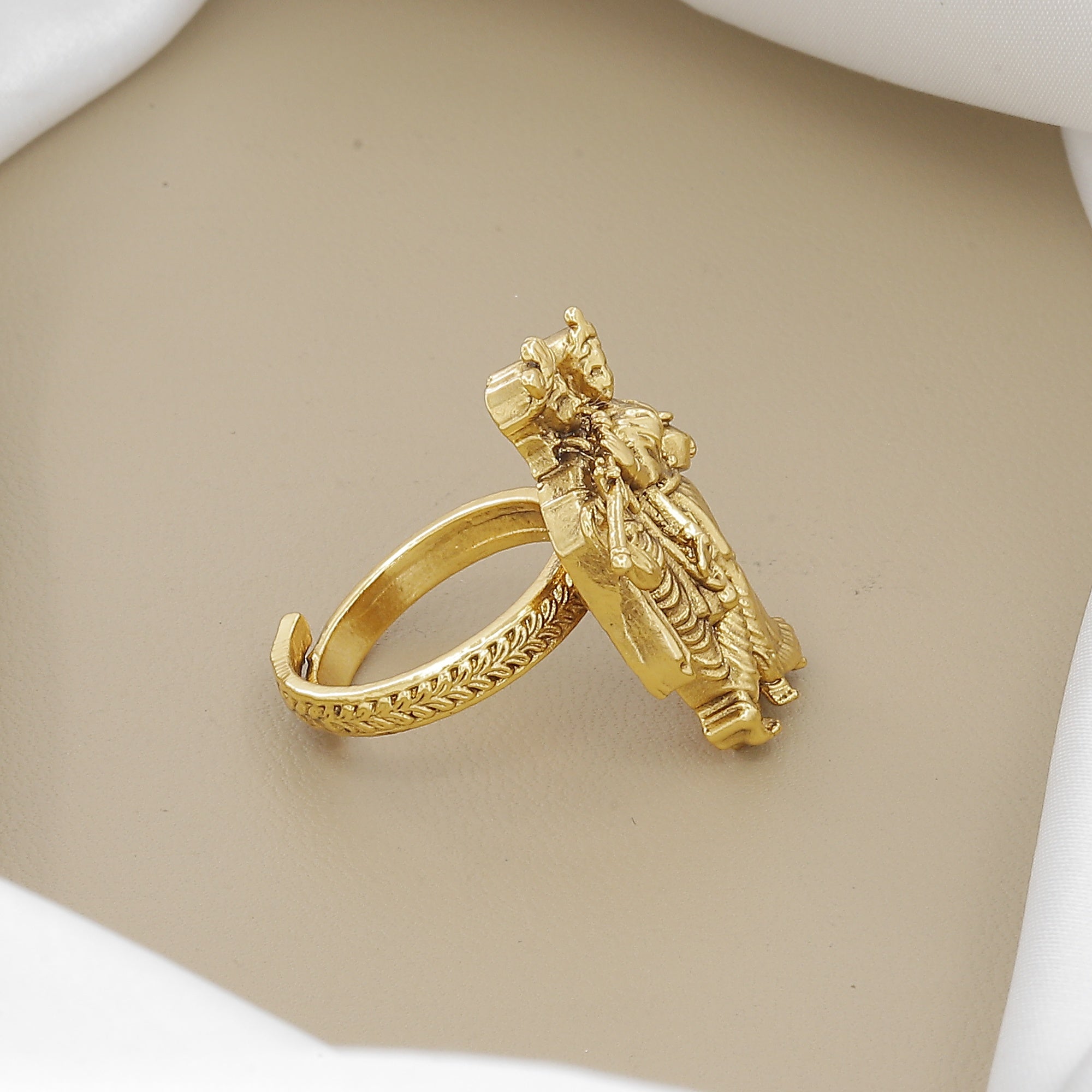 Exquisite Indian Antique Radha Krishna Ring