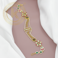 Elegant Multicolor Kundan Matha Patti with Pearl Chains