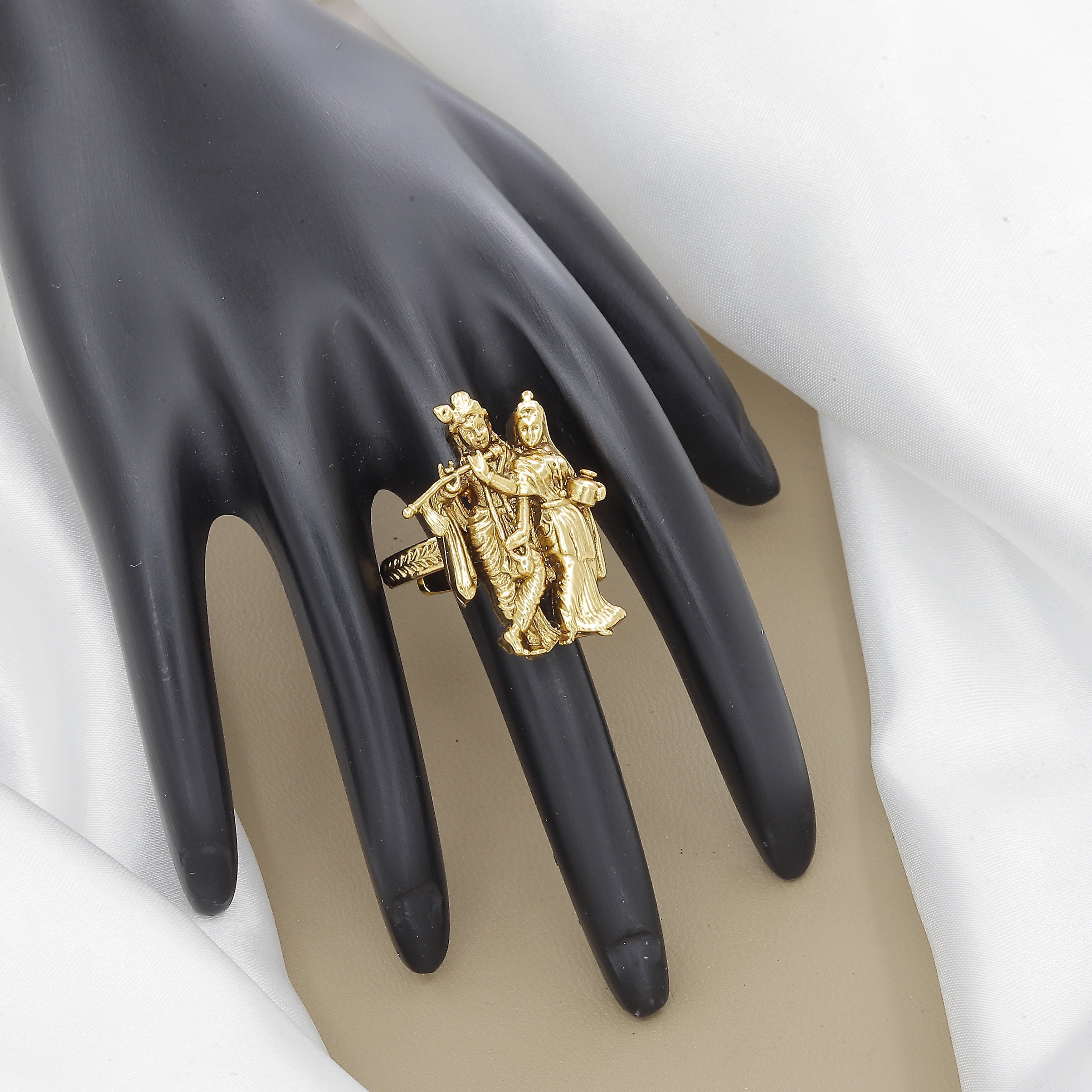 Exquisite Indian Antique Radha Krishna Ring