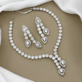 Dazzling Teardrop Zirconia Necklace and Earring Set