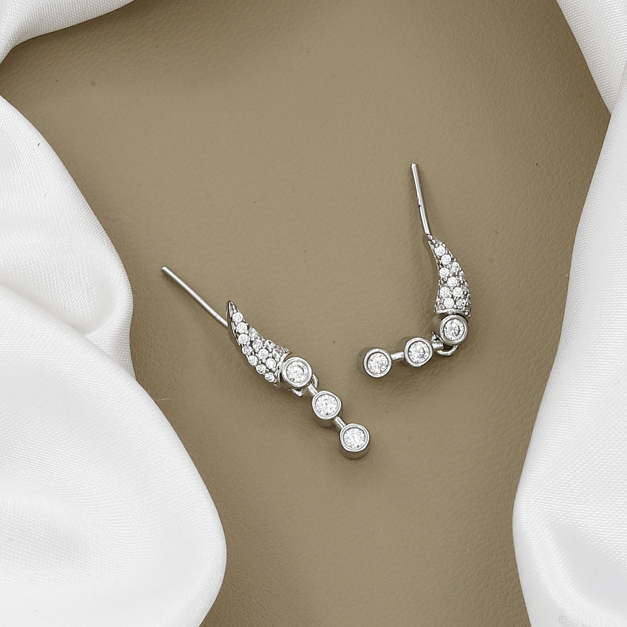 Dazzling Waterfall Zirconia Necklace and Earring Set