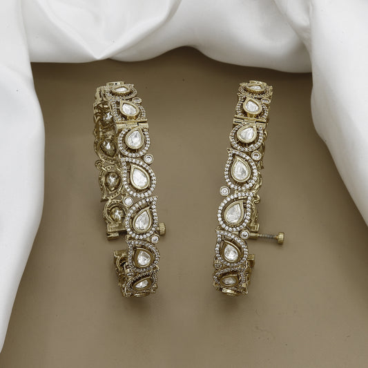 Mahendi Polished Antique Polki Kundan Patla Set