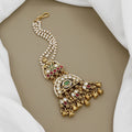 Traditional Kundan Pearl Maang Tikka with Antique Finish