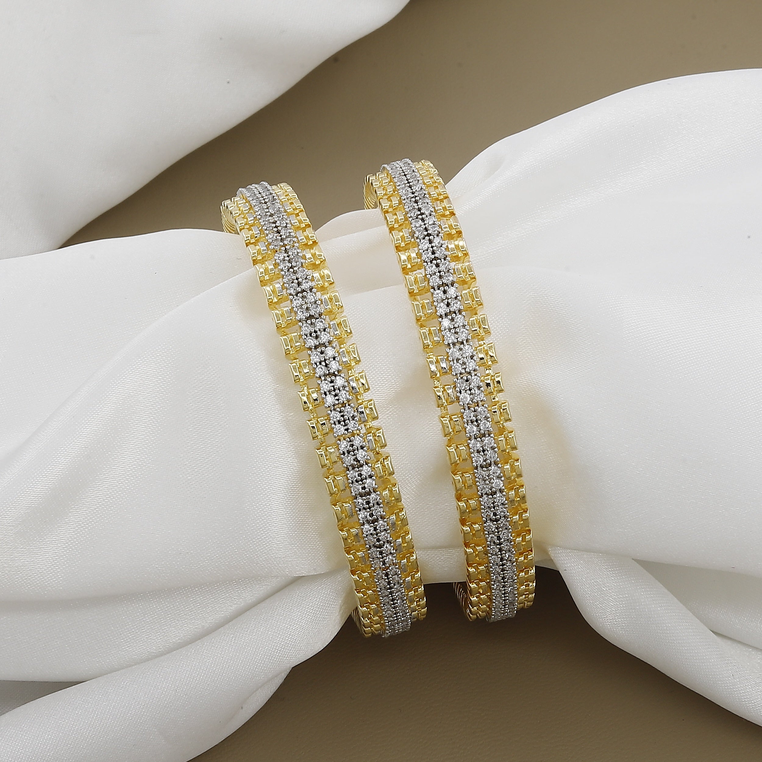 Elegant Finish Mini Diamond Bangles Set